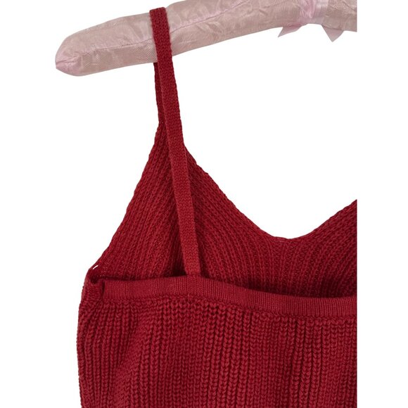 American Eagle Red Knit Striped Crop Top | Coquette Tomato Girl Coastal Cowgirl - Picture 7 of 16